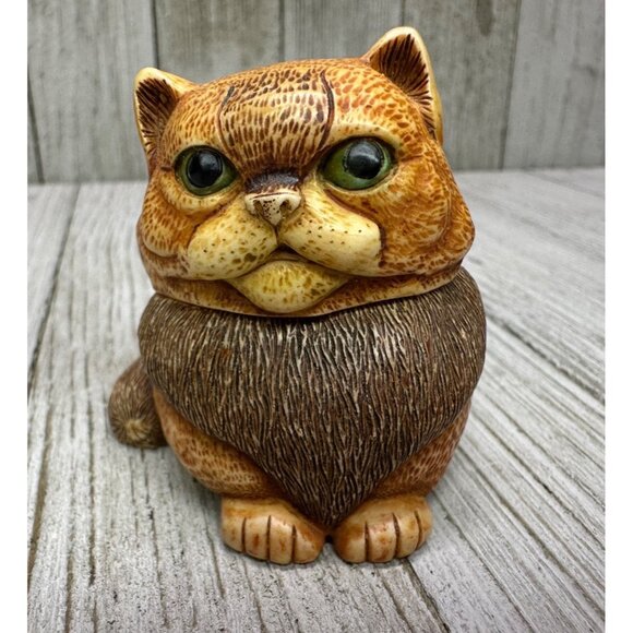 Vtg Harmony Kingdom Pot Bellys "Spanky" Cat Figurine Lil' Mousers 2" Long Gift - Picture 1 of 11